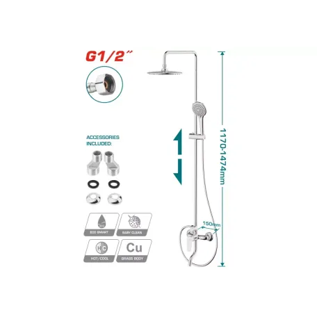 Բաղնիքի ցնցուղ ծորակ մեծ TOTAL TSLBM513681