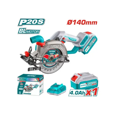 Սկավառակային սղոց մարտկոցային TOTAL TSLI14021 20Վ 140մմ Սկավառակային սղոց մարտկոցային TOTAL TSLI14021 20Վ 140մմ