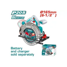 Սկավառակային սղոց մարտկոցային TOTAL TSLI1652 20Վ 165մմ Սկավառակային սղոց մարտկոցային TOTAL TSLI1652 20Վ 165մմ