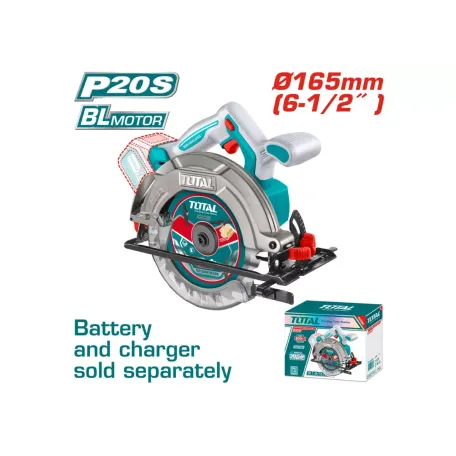 Սկավառակային սղոց մարտկոցային TOTAL TSLI1652 20Վ 165մմ