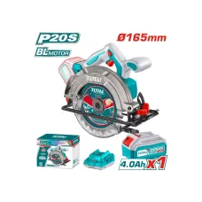 Սկավառակային սղոց մարտկոցային TOTAL TSLI16521 20Վ 165մմ Սկավառակային սղոց մարտկոցային TOTAL TSLI16521 20Վ 165մմ