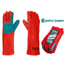 Աշխատանքային ձեռնոց կաշվե եռակցման երկար TOTAL TSP15161 Աշխատանքային ձեռնոց կաշվե եռակցման երկար TOTAL TSP15161