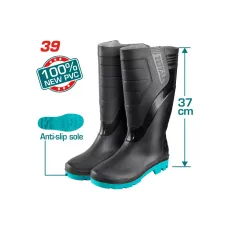 Ռետինե երկարաճիթ կոշիկներ սև N39 TOTAL TSP302LAB.39