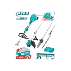 Բազմաֆունկցիոնալ այգեգործական գործիք մարտկոցային 40Վ TOTAL TSTLI2040386