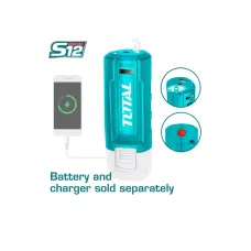 Լիցքավորիչ USB  12V առանց մարտկոց TOTAL TUCLI1201