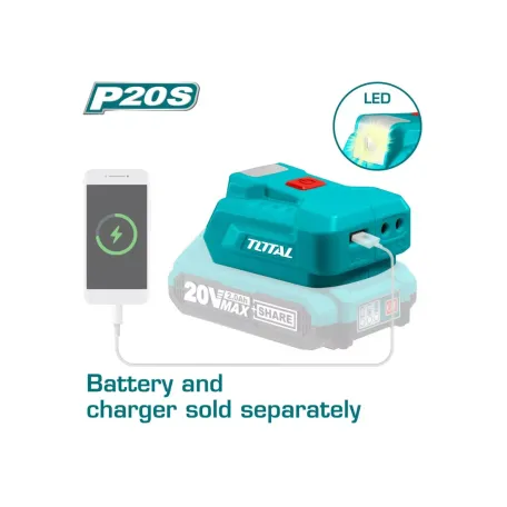 Լիցքավորիչ լիթումային USB 20V TOTAL TUCLI2022